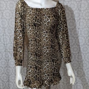 Leopard Bodycon Dress EUC